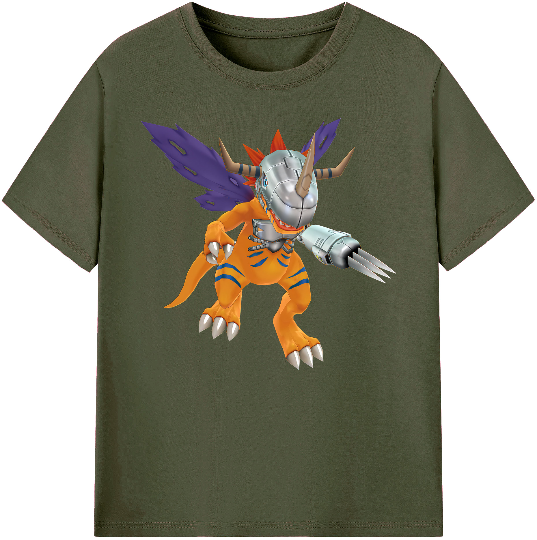 （画像用） Digimon デジタルモンスター/デジモン 綿100％ メンズ半袖Tシャツ｜肌触りやわらか＆通気性